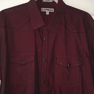 EXPRESS COWBOY BUTTON DOWN SHIRT